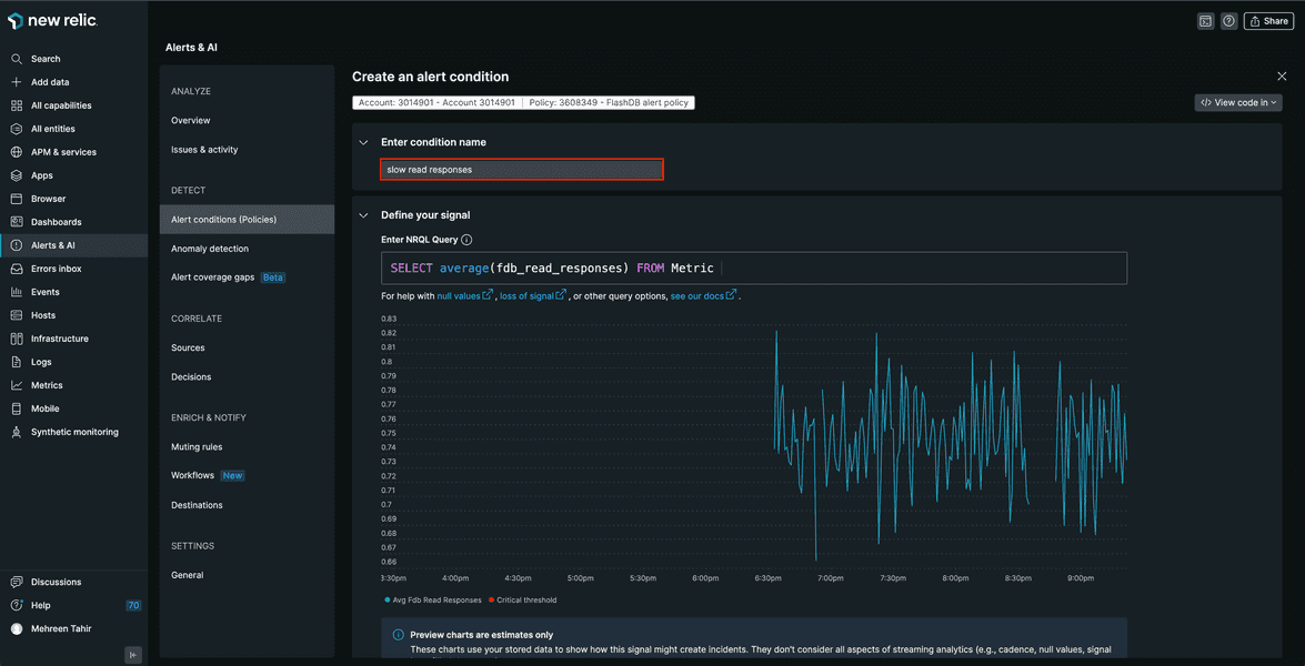 slow read response nrql